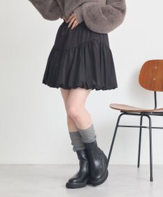 earth music&ecology ラウンド切り替えバルーンミニスカート