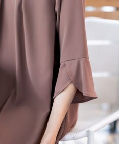 Tiaclasse L 【洗える】花びらスリーブチュニック