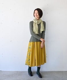 AND WOOL 〈上質な素材と手仕事から生まれた優しいニット〉シルクリネンのストール