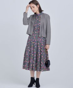 組曲 カッティングローズプリント ワンピース