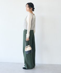 CRAFT STANDARD BOUTIQUE 洗える/ビスチェ付きシャギーニットプルオーバー