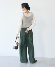 CRAFT STANDARD BOUTIQUE 洗える/ビスチェ付きシャギーニットプルオーバー