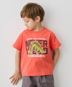 ANY KIDS 【洗濯機可能】恐竜プリント 半袖Tシャツ