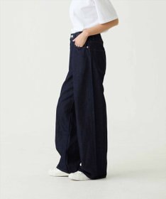 caqu FS linen wide boy`s コットンリネンワイドストレートデニム