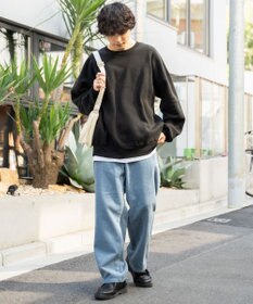 WEGO コーデュロイイージーワイドパンツ