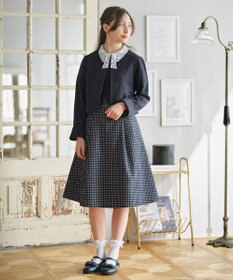 組曲 KIDS 【150-170㎝】 ドットジャガードワンピース＆ジャケットセット