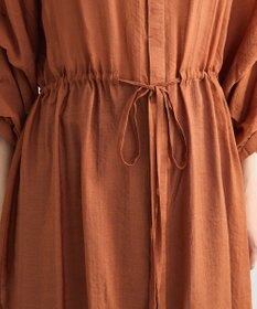 Green Parks バンドカラー比翼タック袖チュニック