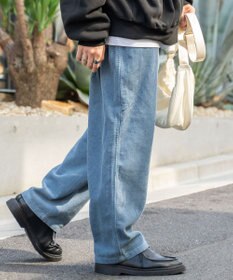 WEGO コーデュロイイージーワイドパンツ