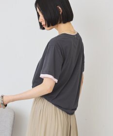 AMERICAN HOLIC 配色レイヤード風シアーＴシャツ