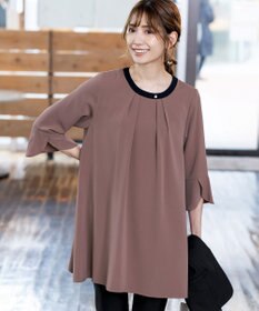 Tiaclasse L 【洗える】花びらスリーブチュニック