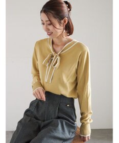 Te chichi 前後2WAYボウタイニットプルオーバー