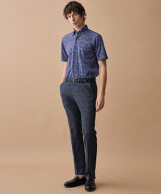 JOSEPH ABBOUD 【日本製ジャージー使用・清涼感・イージーケア】シャンブレー ペイズリープリント シャツ