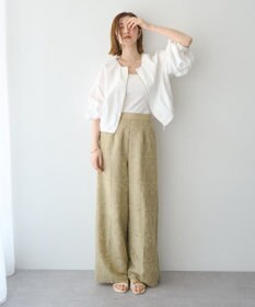 YECCA VECCA 刺繍ワイドパンツ