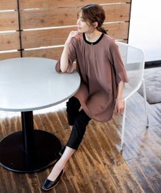 Tiaclasse L 【洗える】花びらスリーブチュニック