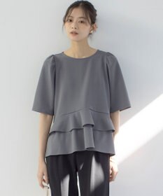 組曲 S ご好評につき追加生産【WEB限定】ジョーゼットジャージーティアード ブラウス