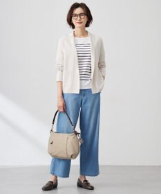 J.PRESS LADIES 【洗える】5ozバージラコンパクト デニム セミワイドパンツ