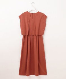 23区 【洗える】ドライコットンジャージー レイヤードワンピース