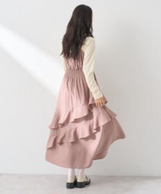 earth music&ecology ラッフルティアードキャミワンピース