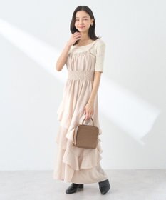 earth music&ecology ラッフルティアードキャミワンピース