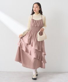 earth music&ecology ラッフルティアードキャミワンピース