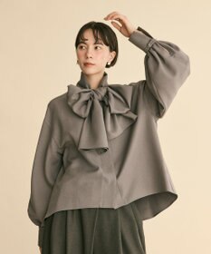 #Newans 【洗濯機可】ビックリボンパウダリーブラウス