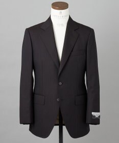 GOTAIRIKU シワになりにくい【御幸毛織/みゆきけおり】DRY SPINNER(ドライスピナー)スーツ（ブラウンストライプ）