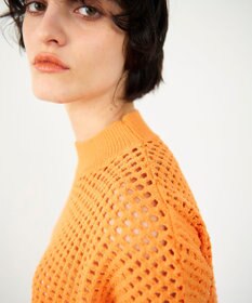 GRACE CONTINENTAL メッシュルーズニットトップ
