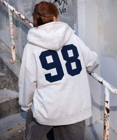 WEGO 裏起毛スタジアムロゴジップパーカー