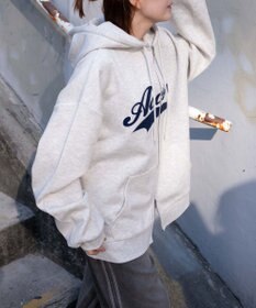 WEGO 裏起毛スタジアムロゴジップパーカー