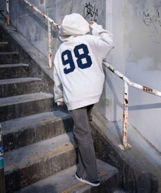 WEGO 裏起毛スタジアムロゴジップパーカー