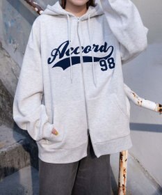 WEGO 裏起毛スタジアムロゴジップパーカー