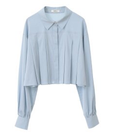 earth music&ecology タックプリーツショートシャツ