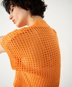 GRACE CONTINENTAL メッシュルーズニットトップ