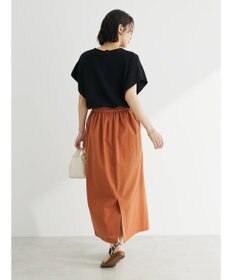 Green Parks 綿麻混台形マキシスカート