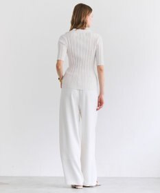 BEIGE， LABRADO / ランダムリブ スキッパーニット