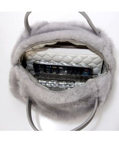 UNBILLION カシュカシュ cachecache / ミンク風エコファー2wayボックストート