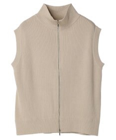Green Parks ＺＩＰ付きリブニットベスト