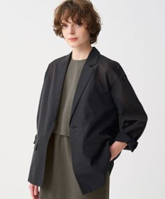 uncrave 【久慈暁子さん着用】シアー オーガンジー シャツ ジャケット