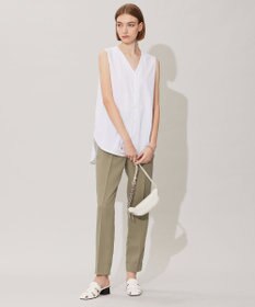 ICB L 【洗える】ヴィンテージスパンブロード ビックカラーブラウス