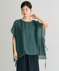 YECCA VECCA サイドリボンシアーレイヤードプルオーバー