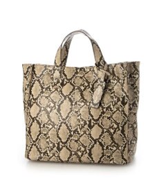 UNBILLION カシュカシュ cachecache / パイソン柄手提げトート