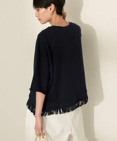 AMERICAN HOLIC フリンジ5分袖ラグランスウェット