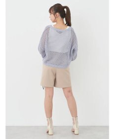 earth music&ecology スパンコールショートゆるニット