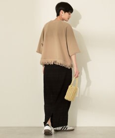 AMERICAN HOLIC フリンジ5分袖ラグランスウェット