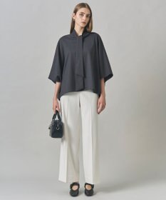 ICB 【洗える】T/Wブロード ボウタイブラウス