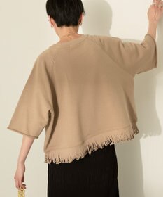 AMERICAN HOLIC フリンジ5分袖ラグランスウェット