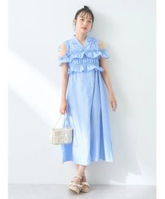 earth music&ecology ＳＥＴ２点シャーリングビスチェ×シャツワンピース