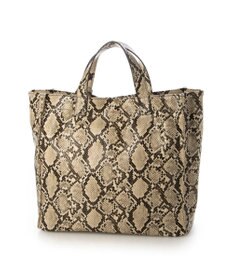 UNBILLION カシュカシュ cachecache / パイソン柄手提げトート