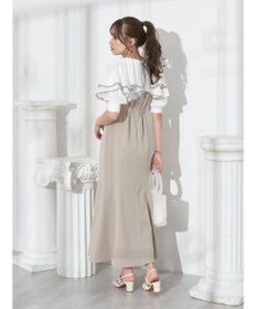 earth music&ecology パイピング衿付きドッキングワンピース