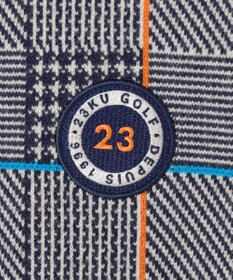 23区GOLF 【MEN】チェックジャガード　クルーネック  ニット